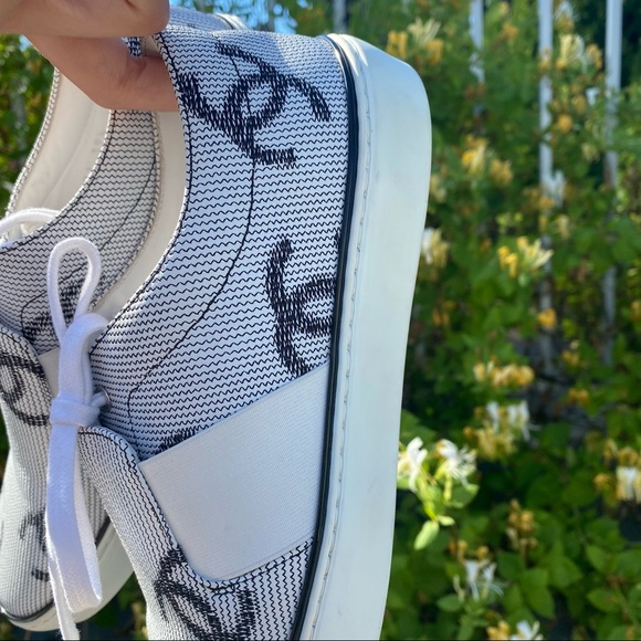 CHANEL Monogram Leather Low Top Sneakers - Picture 8 of 10